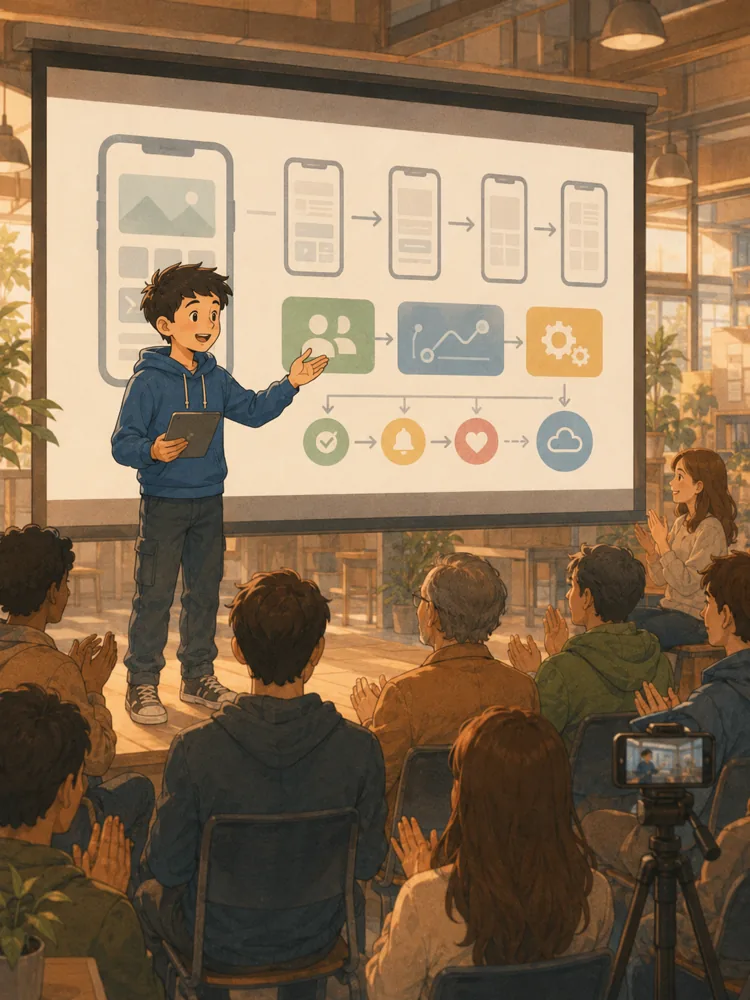 交付 · 上台 Demo Day，向观众展示作品